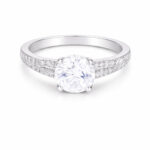 Srebrny pierścionek z cyrkoniami