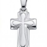 Srebrny krzyżyk matowany