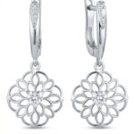 Srebrne kolczyki z cyrkonią