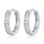 Srebrne kolczyki koła z cyrkoniami