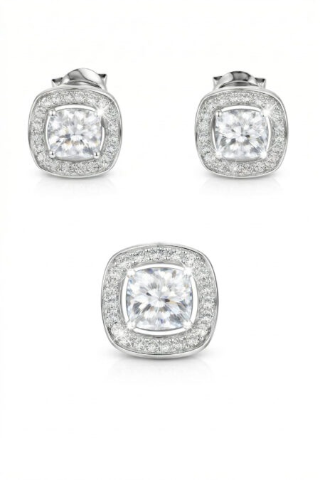 Srebrny komplet z cyrkoniami