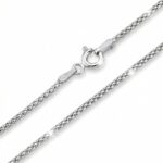 łańcuszek rodowany popcorn (Large)