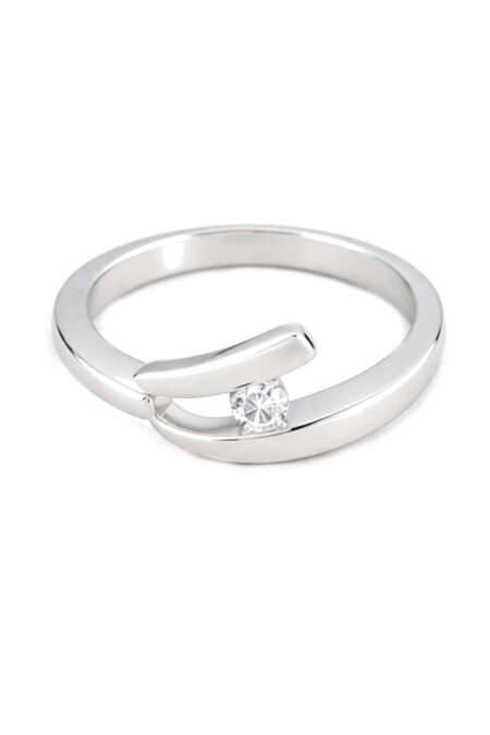 Silberner Ring mit Zirkonia