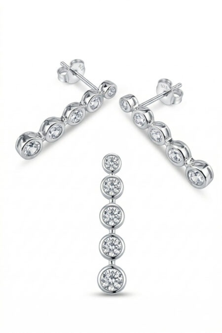 Srebrny komplet z cyrkoniami