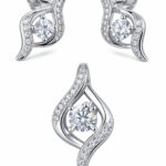 Silbernes Set mit Zirkonia