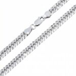 50,60cm podwójna pancerka rodowany łańcuszek