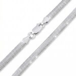 45cm Herringbone rhodinierte Kette