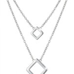 Srebrny podwójny naszyjnik