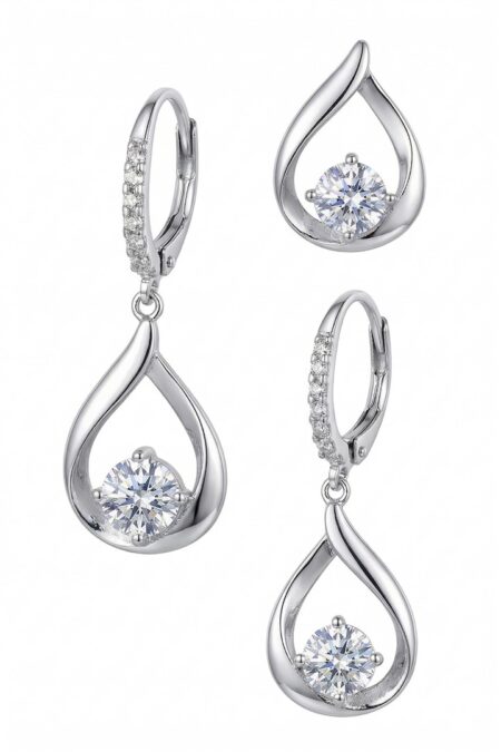 Silbernes Set mit Zirkonia