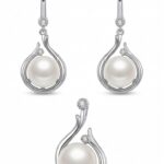 Silbernes Set mit Perlen