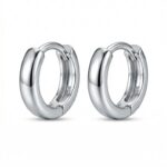 Silberne Creolen, Kreolen 10mm