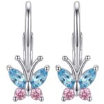 Srebrne kolczyki motylki