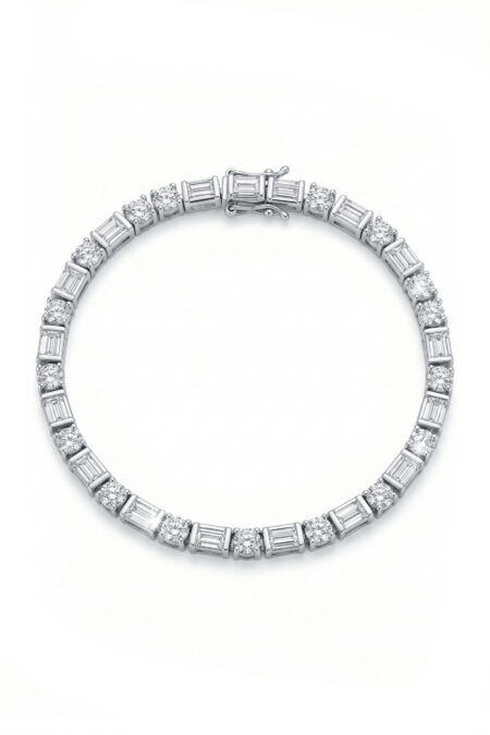 Srebrna bransoletka z cyrkoniami