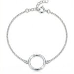 Srebrna bransoletka kółko