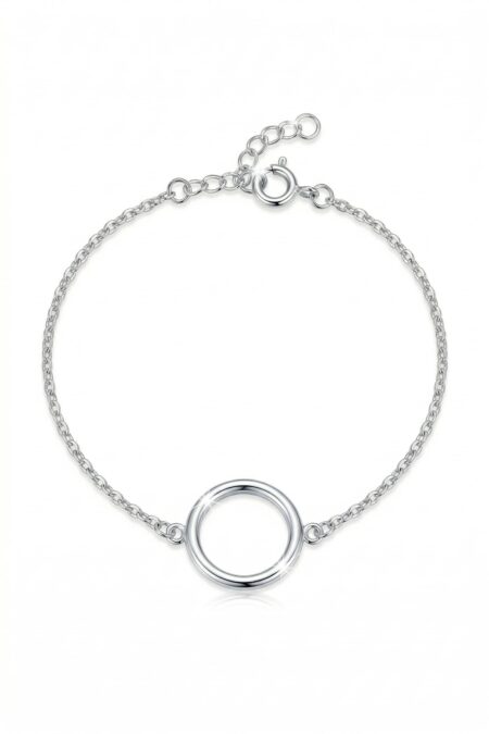 Srebrna bransoletka kółko