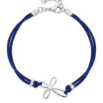 Silberarmband mit Kreuz-Anhänger am Band