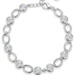 Srebrna bransoletka z cyrkoniami