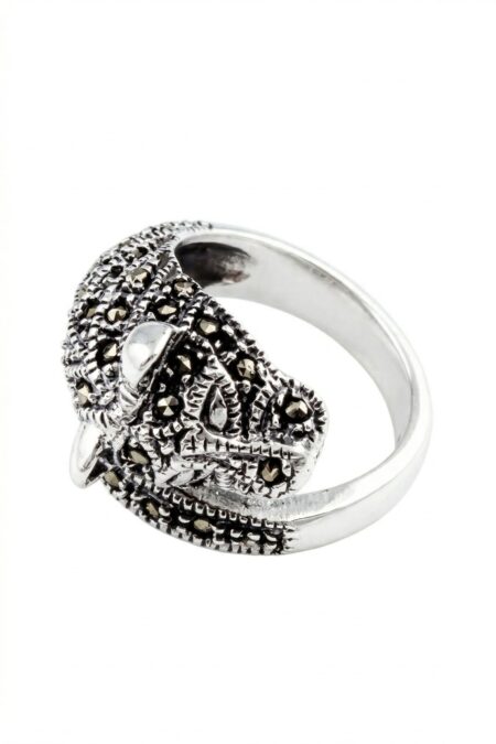 Srebrny pierścionek z markazytami