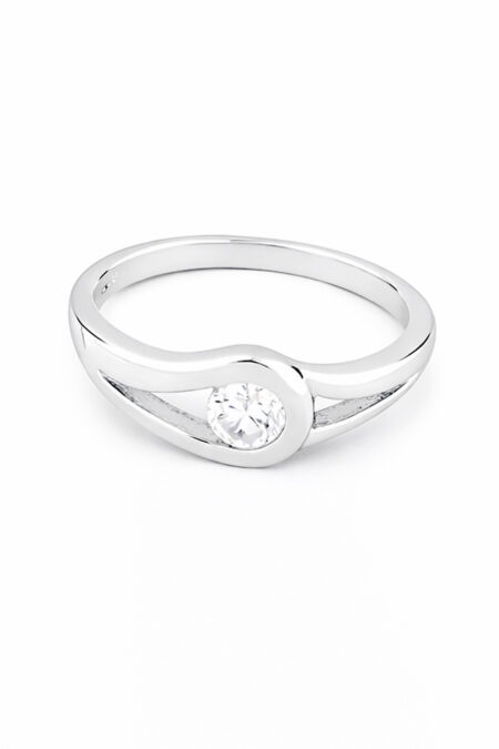 Silberner Ring mit Zirkonia