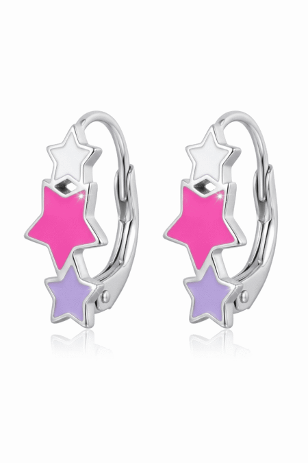 Silberne Stern-Ohrringe