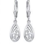 Silberne Ohrringe mit Zirkonia