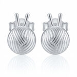 Silberne Ohrringe Garnknäuel
