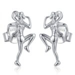 Silberne Ohrringe Läuferinnen, Jogging, Sport