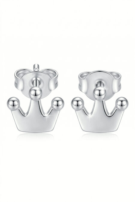 Silberne Kronen-Ohrringe