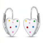 Silberne Herzohrringe