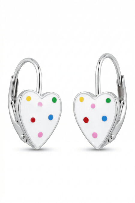 Silberne Herzohrringe