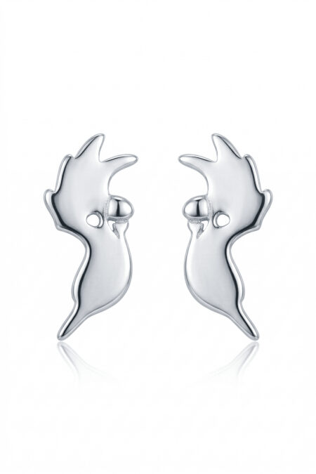 Silberne Papagei-Ohrringe
