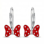 Srebrne kolczyki kokardki