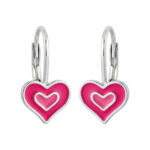 Silberne Herz-Ohrringe
