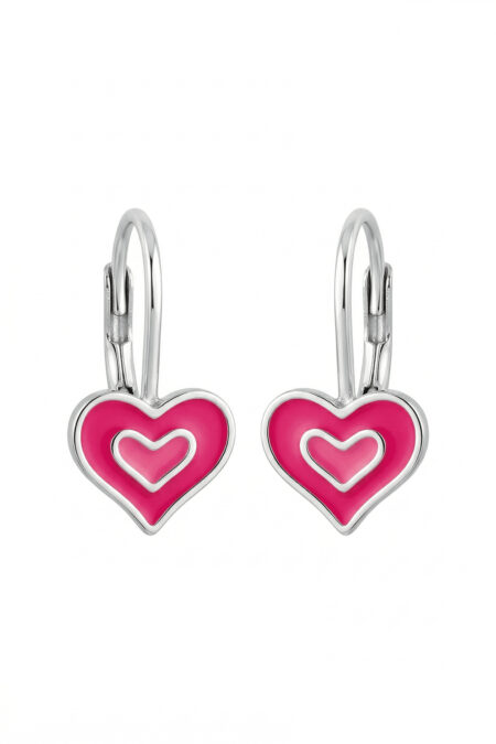 Silberne Herz-Ohrringe