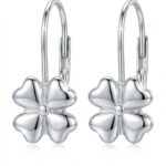Silberne Kleeblatt-Ohrringe