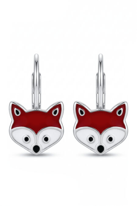 Silberne Fuchs-Ohrringe