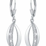 Silberne Ohrringe mit Zirkonia