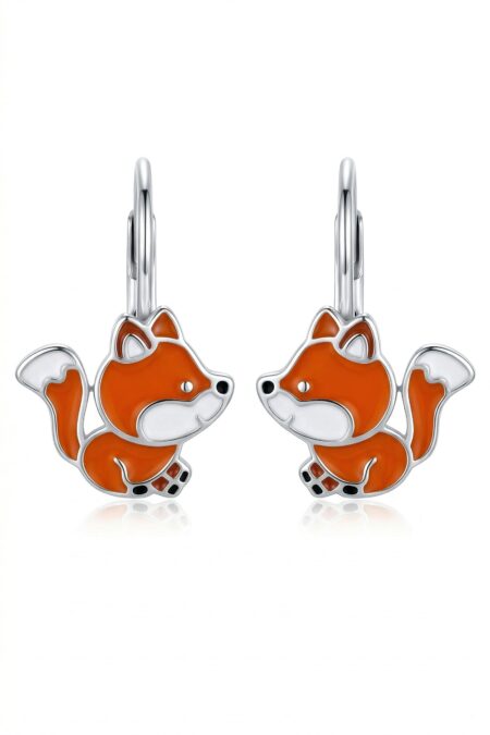 Silberne Fuchs-Ohrringe