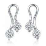 Srebrne kolczyki z cyrkoniami