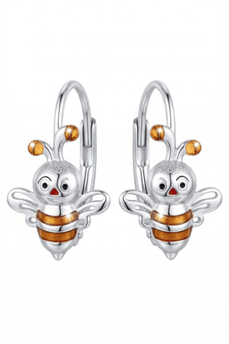 Silberne Bienen-Ohrringe