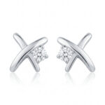 Silberne Ohrringe mit Zirkonia