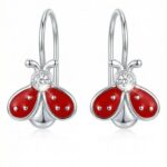 Silberne Ohrringe Marienkäfer