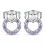 Silberohrringe mit Herz