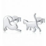 Silberne Ohrringe Katzen, Kätzchen