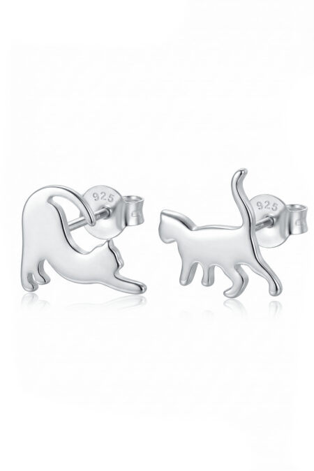 Silberne Ohrringe Katzen, Kätzchen