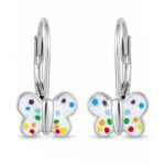 Silberne Schmetterling-Ohrringe