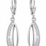 Silberne Ohrringe mit Zirkonia