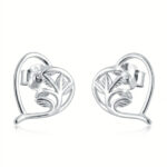 Silberne Herz-Ohrringe