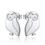 Silberne Eulen-Ohrringe