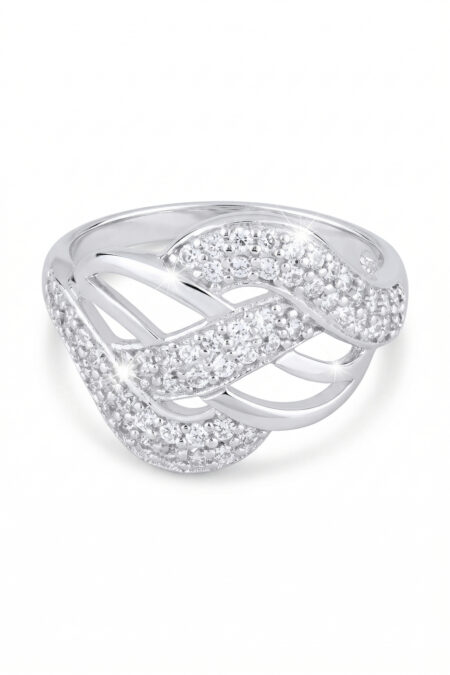 Silberner Ring mit Zirkonia